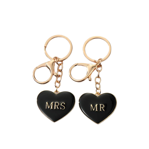 Mr and Mrs keyrings