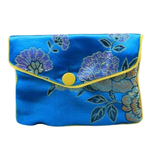 Blue Cosmetic Silk Purse