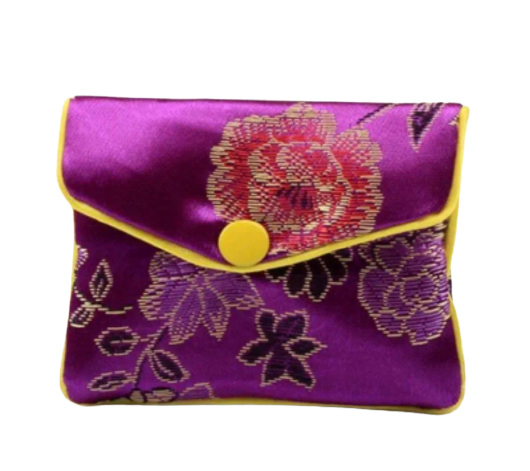 Purple Cosmetic Silk Purse