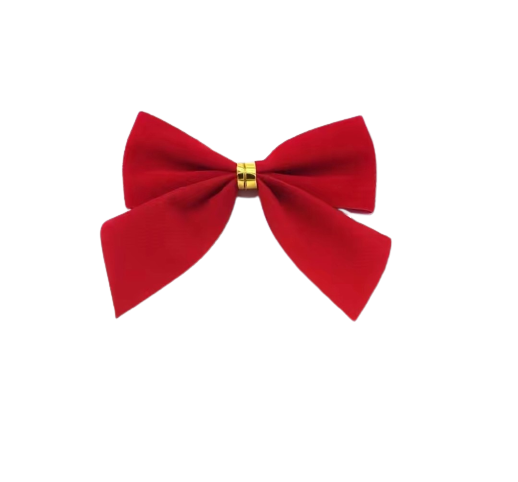 Small Suede Red Gift Bow